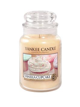 Product photograph of Yankee Candle Large Jar - Vanilla Cupcake from very.co.uk