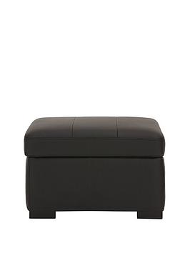Product photograph of Portland Leather Ottoman With Storage from very.co.uk