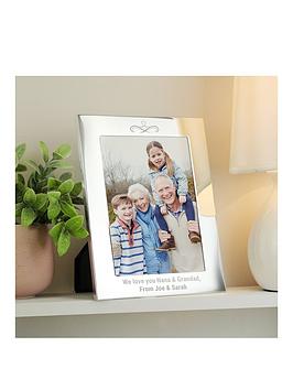 Product photograph of The Personalised Memento Company Personalised Silver Photo Frame from very.co.uk