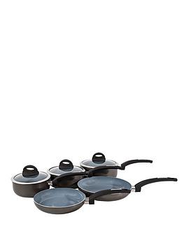 Product photograph of Tower 5-piece Ceramic Coated Saucepan Set from very.co.uk
