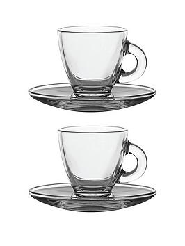 Product photograph of Ravenhead Entertain Set Of 2 Espresso Cups And Saucers from very.co.uk
