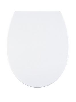 Product photograph of Aqualona Duroplast Soft Close Toilet Seat White from very.co.uk