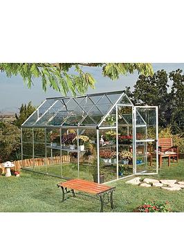 Product photograph of Canopia By Palram Harmony 6 X 10ft Greenhouse - Silver from very.co.uk