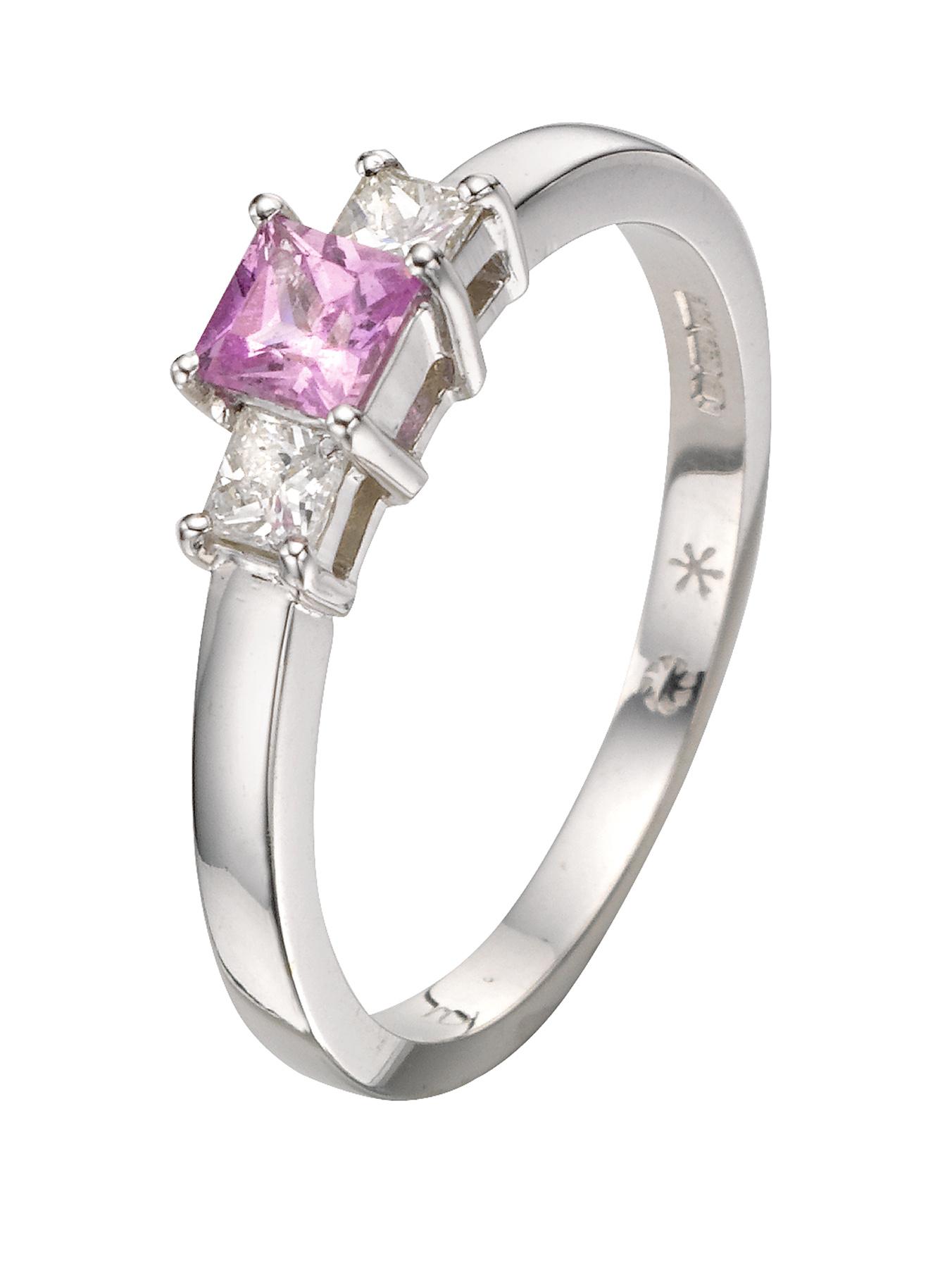 Pink diamond trilogy rings