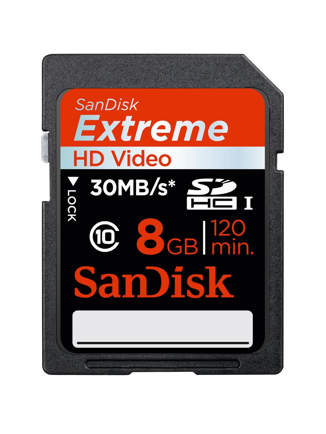 SanDisk Extreme 8Gb SD Memory Card SanDisk Extreme 8Gb SD Memory Card