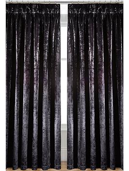 Curtains Ideas black velour curtains : Laurence Llewelyn-Bowen Curtain Call Velvet-effect Pencil Pleat ...