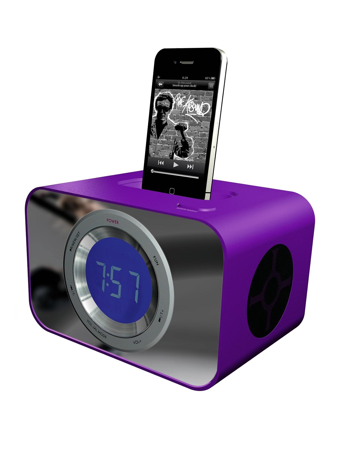 Kitsound Clock Dock - Purple Kitsound Clock Dock - Purple