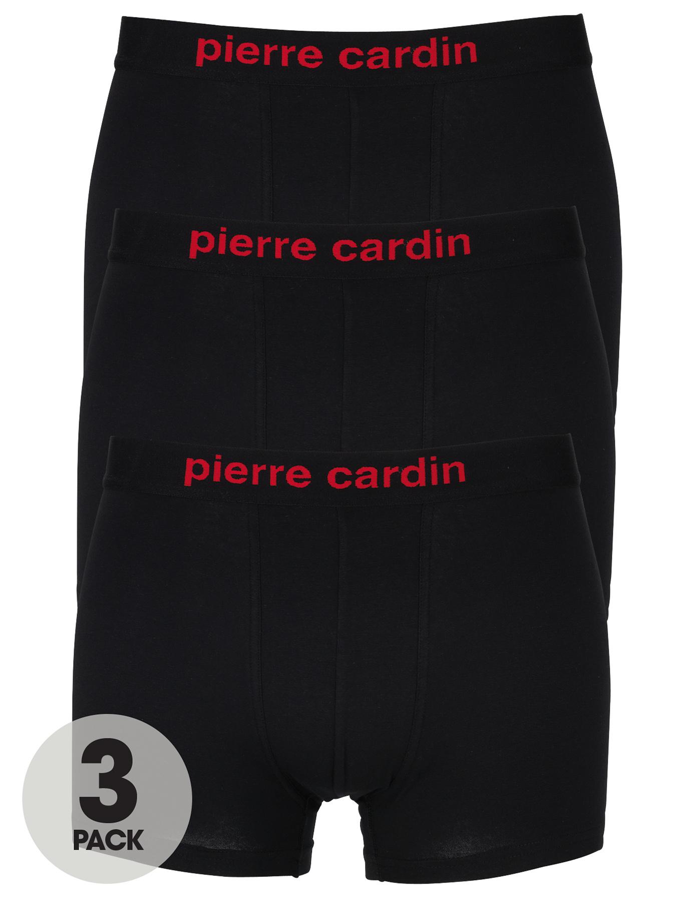 Pierre Cardin Mens Trunks (3 Pack) - Black - Black, Black Pierre Cardin Mens Trunks (3 Pack) - Black - Black, Black