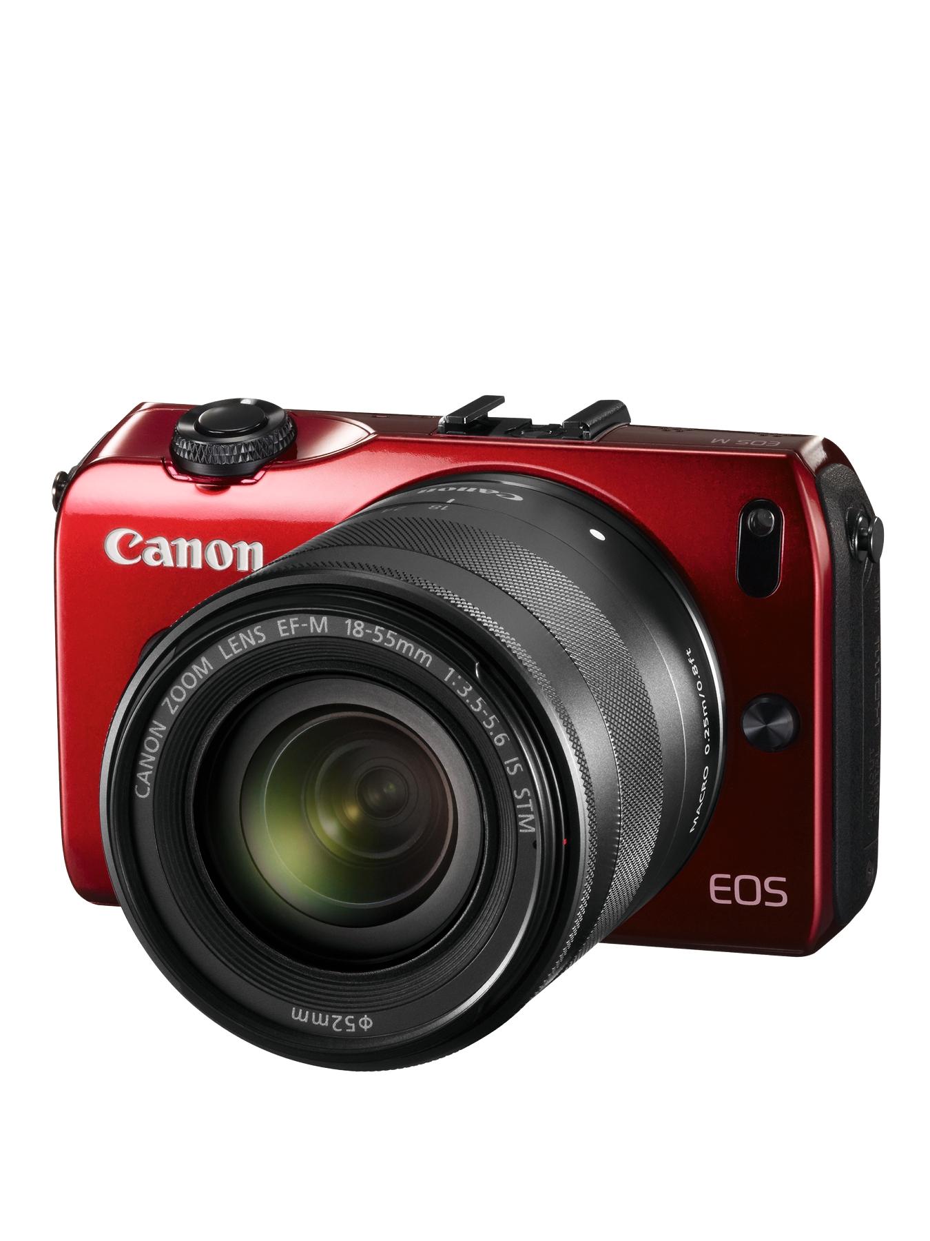 Canon EOS M 18 Megapixel Compact System with 18-55mm Lens - Red Canon EOS M 18 Megapixel Compact System with 18-55mm Lens - Red