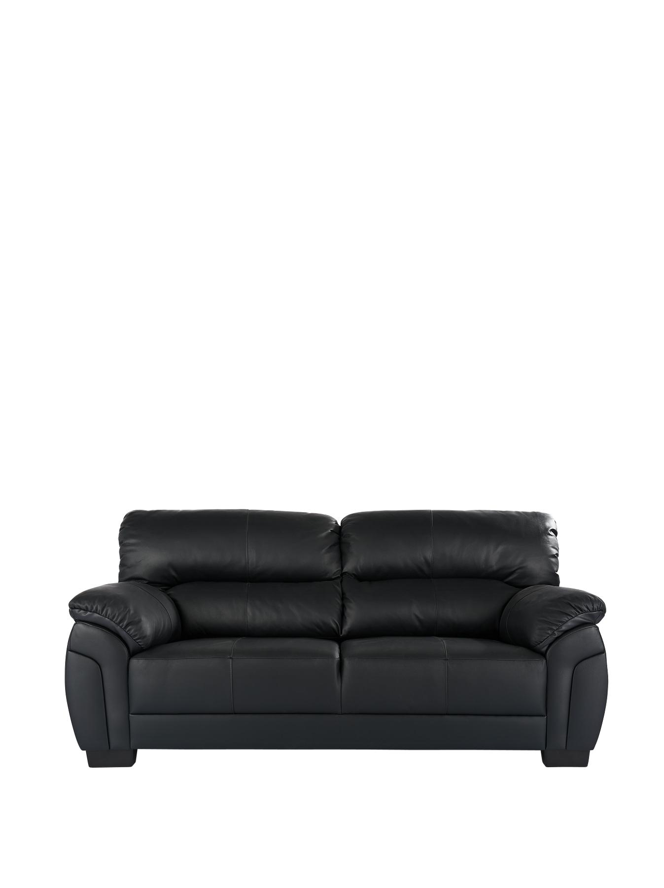 Ancona 3-Seater Sofa - Chocolate, Chocolate,Black Ancona 3-Seater Sofa - Chocolate, Chocolate,Black