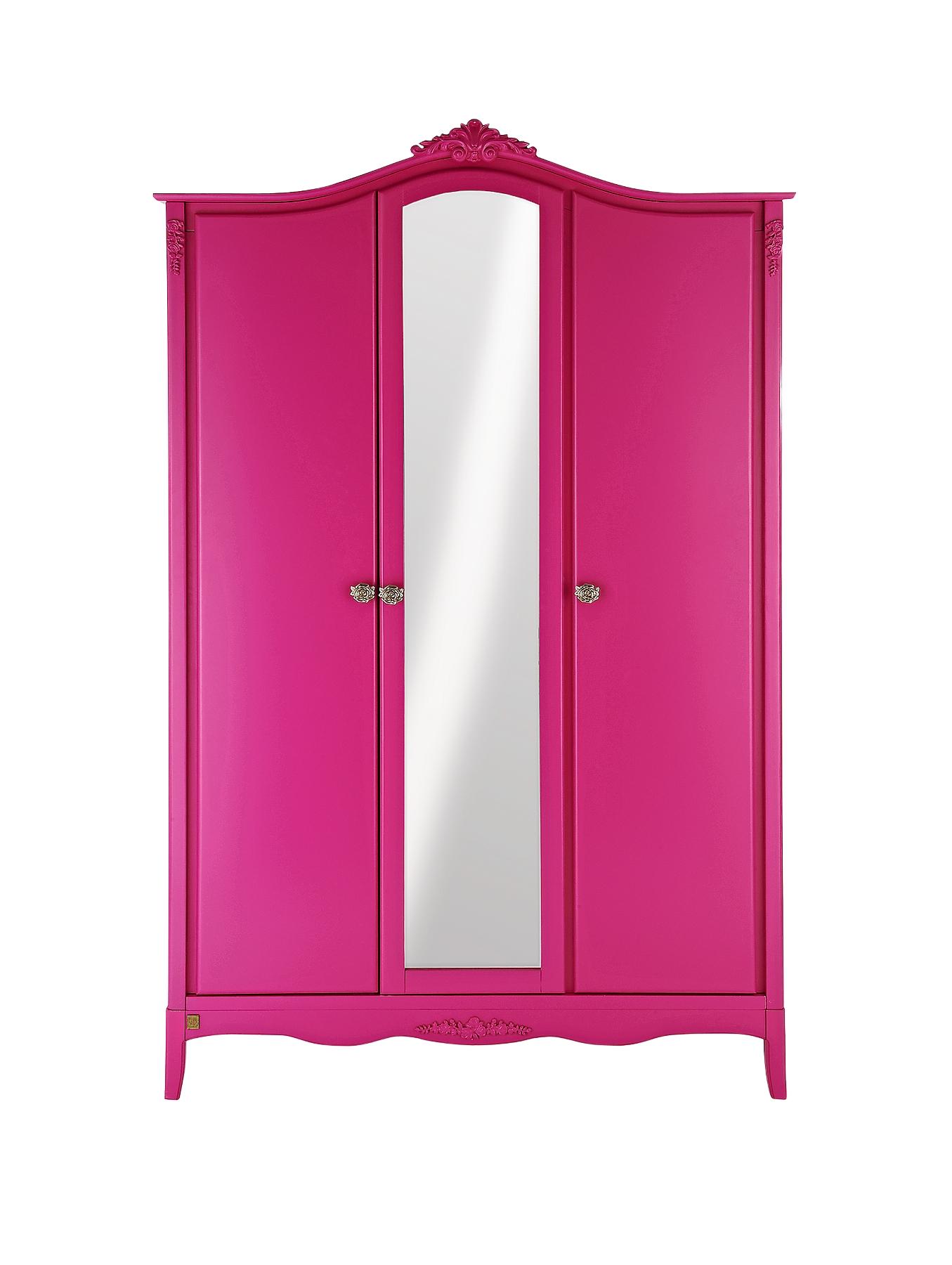 Laurence Llewelyn-Bowen Bonjour Boudoir 3-door Kids Wardrobe - Pink, Pink,Ivory Laurence Llewelyn-Bowen Bonjour Boudoir 3-door Kids Wardrobe - Pink, Pink,Ivory