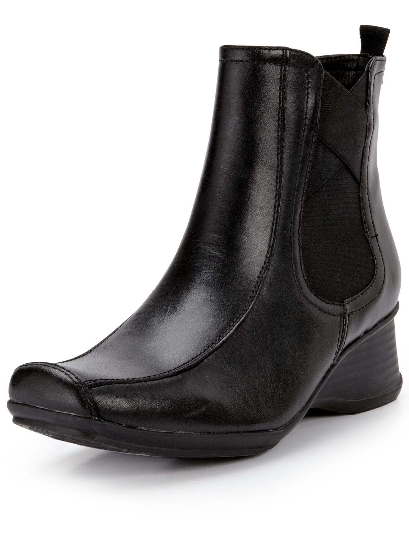 Clarks Lisbon Sky Wedge Ankle Boots - Black, Black Clarks Lisbon Sky Wedge Ankle Boots - Black, Black