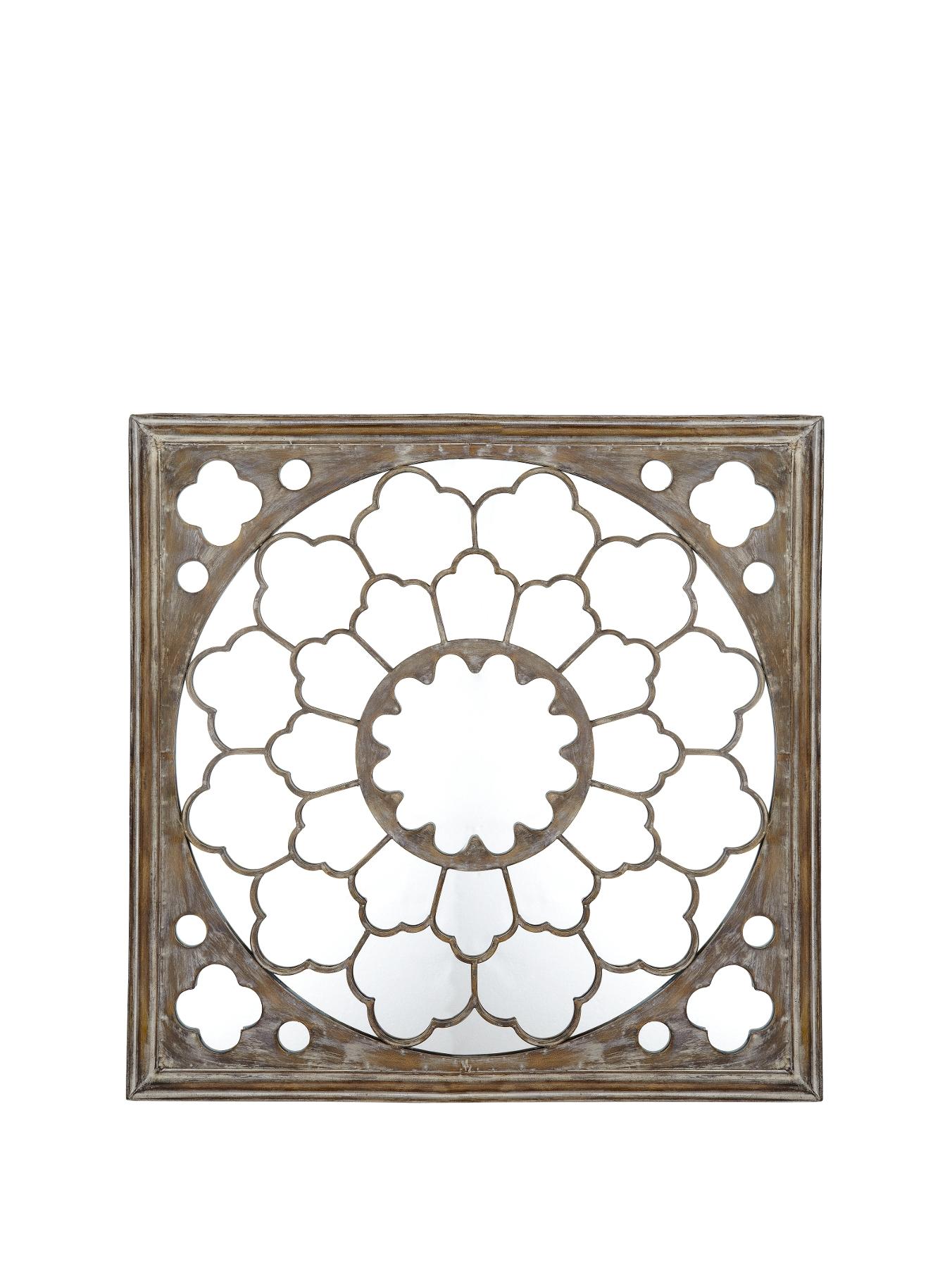 Graham & Brown Silver Fretwork Mirrored Metal Wall Art - Silver, Silver Graham & Brown Silver Fretwork Mirrored Metal Wall Art - Silver, Silver