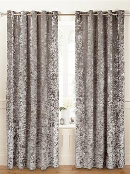 Curtains Ideas charcoal and cream curtains : Luxury Crushed Velvet Eyelet Curtains | very.co.uk