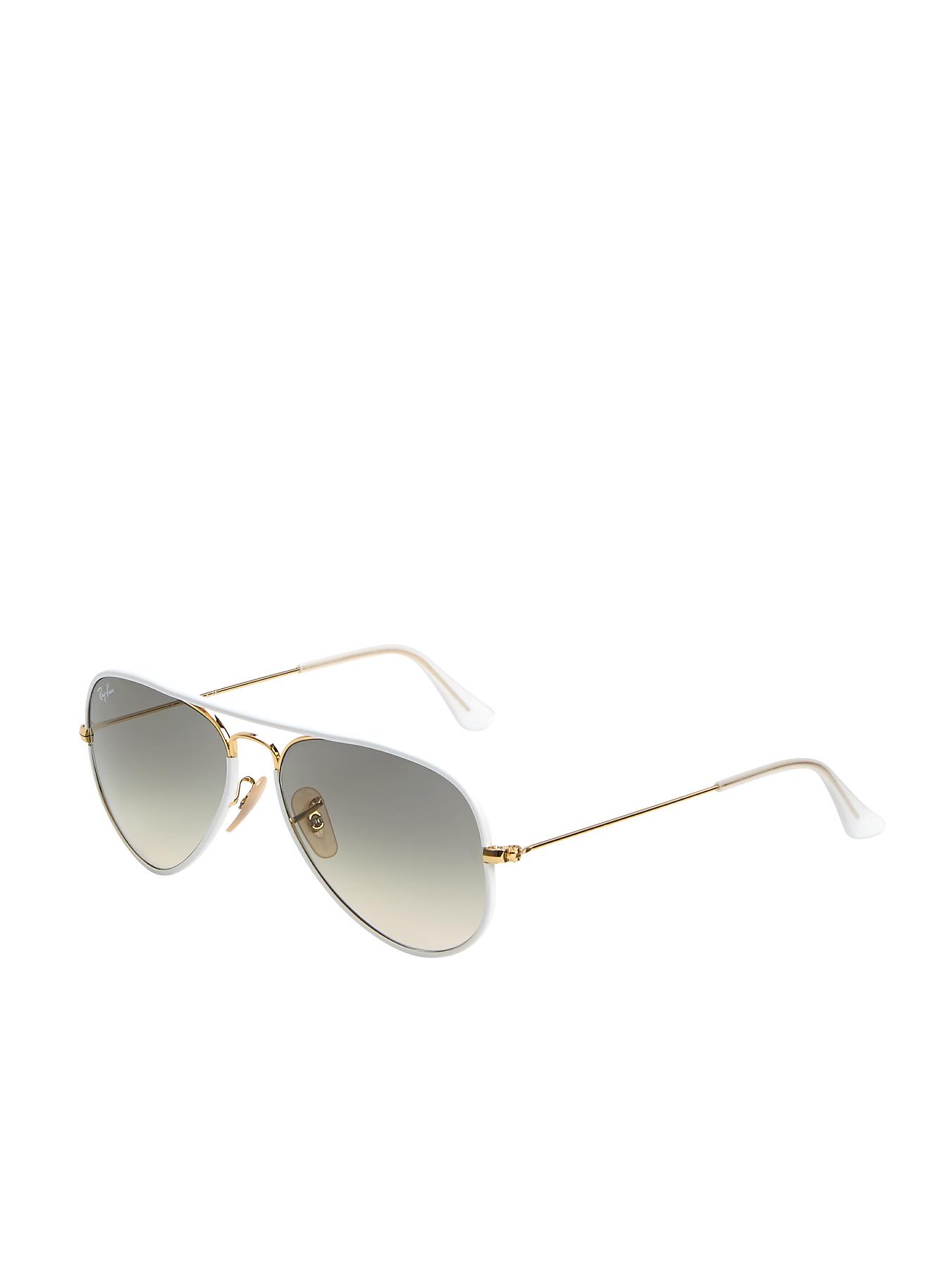 Ray-Ban Aviator Sunglasses - White, White Ray-Ban Aviator Sunglasses - White, White