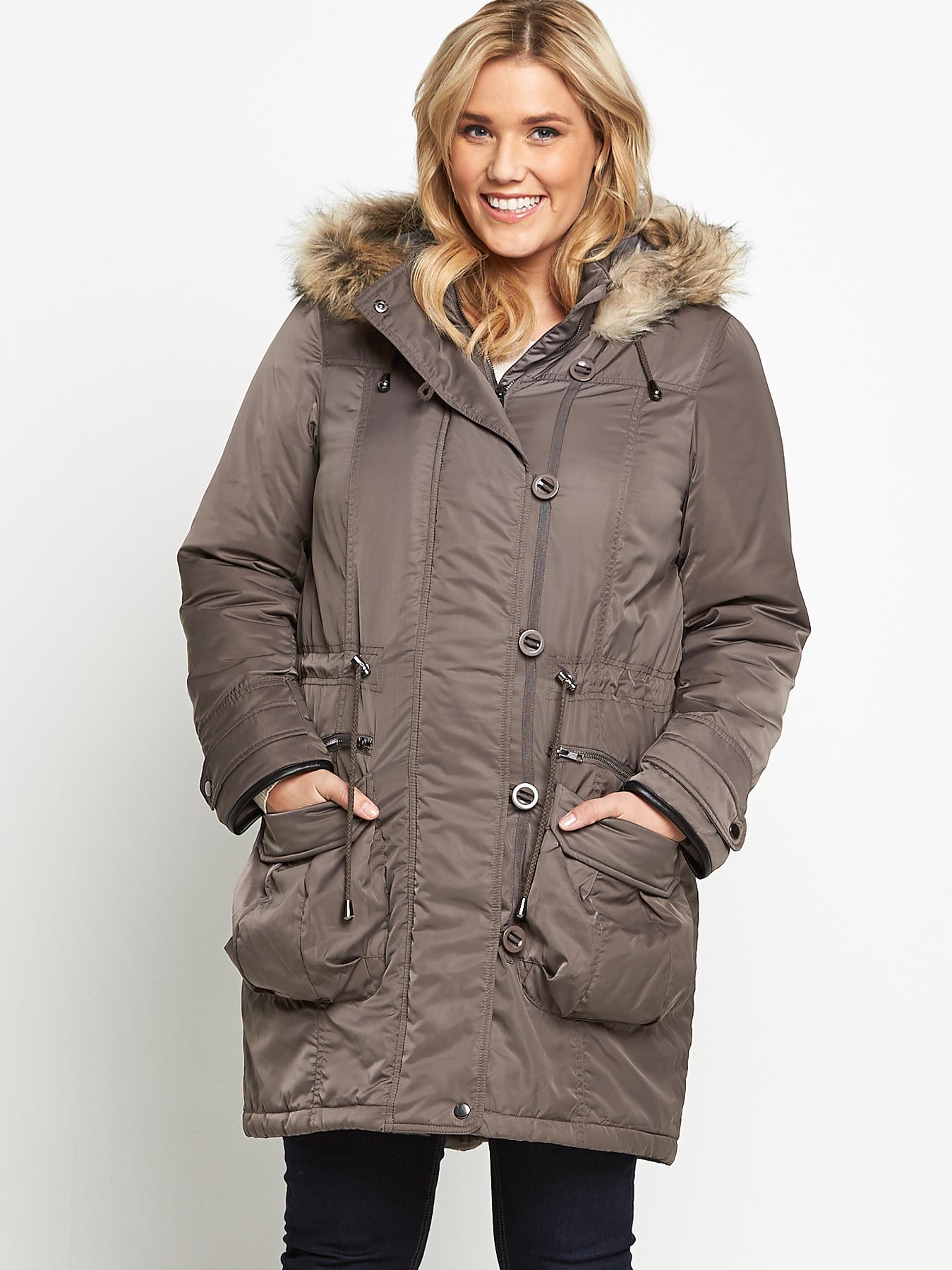So Fabulous Padded PU Trim Parka, Black So Fabulous Padded PU Trim Parka, Black