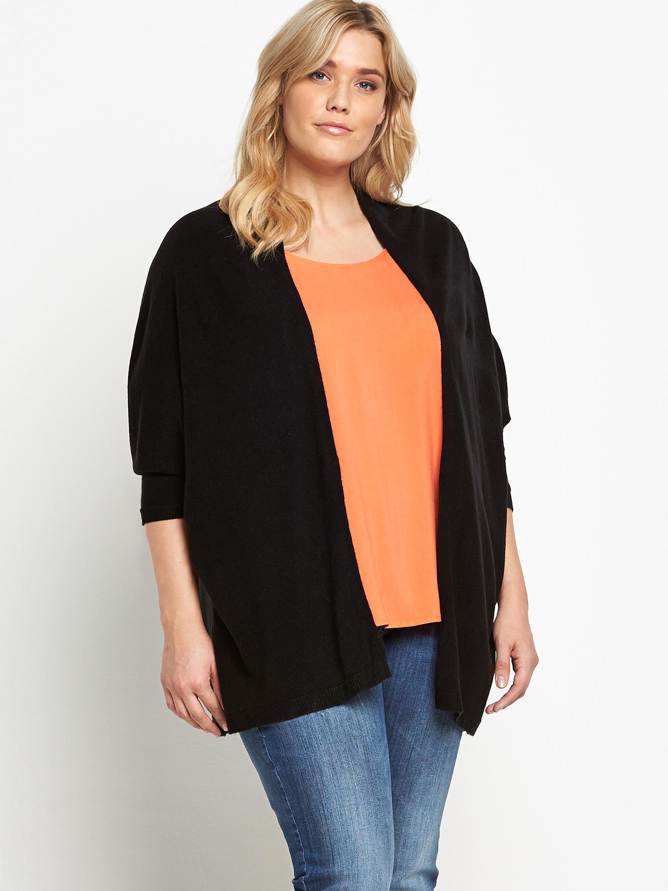 So Fabulous Drape Batwing Cardigan - Black, Black So Fabulous Drape Batwing Cardigan - Black, Black