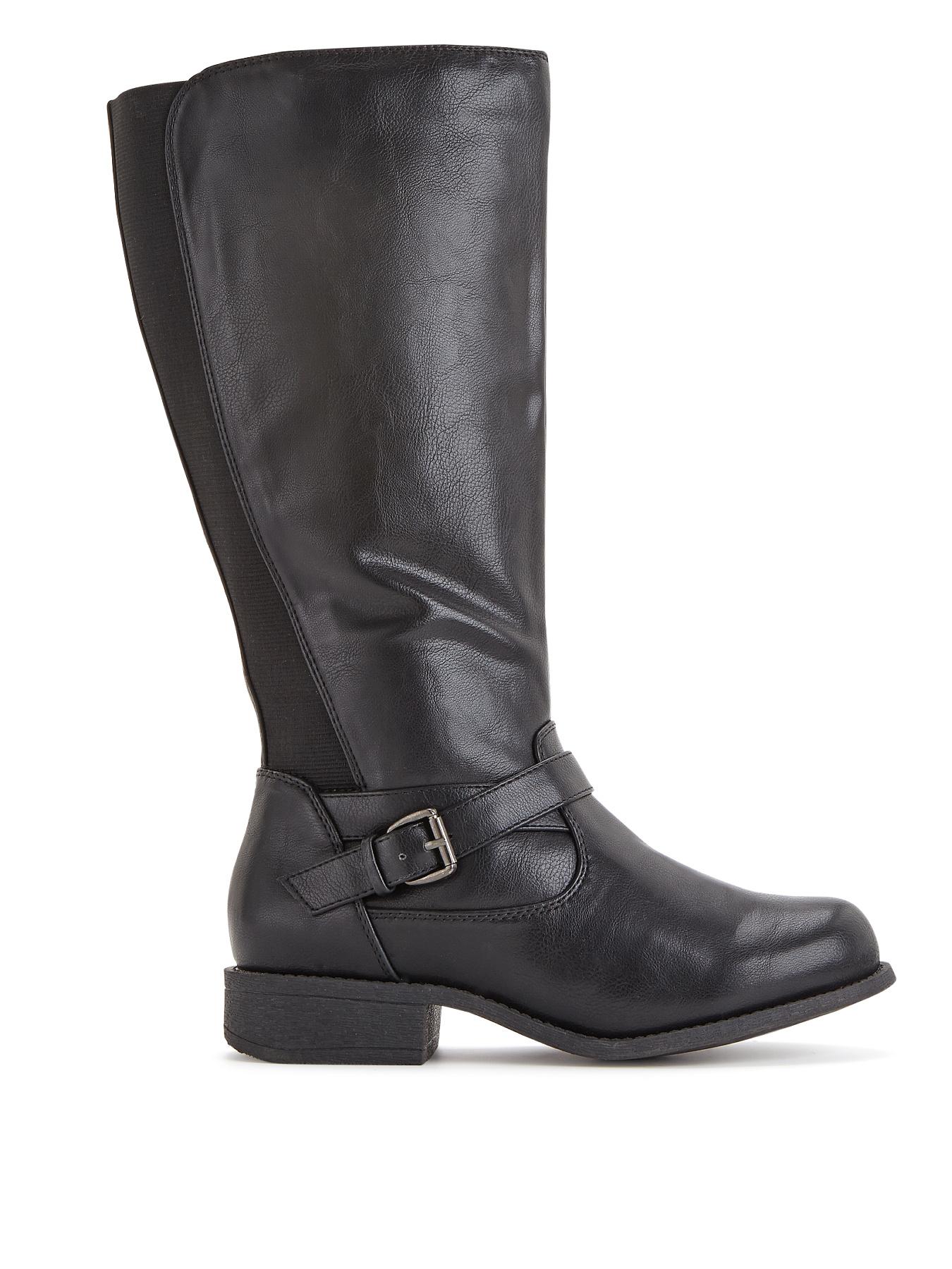 elastic gusset long boots
