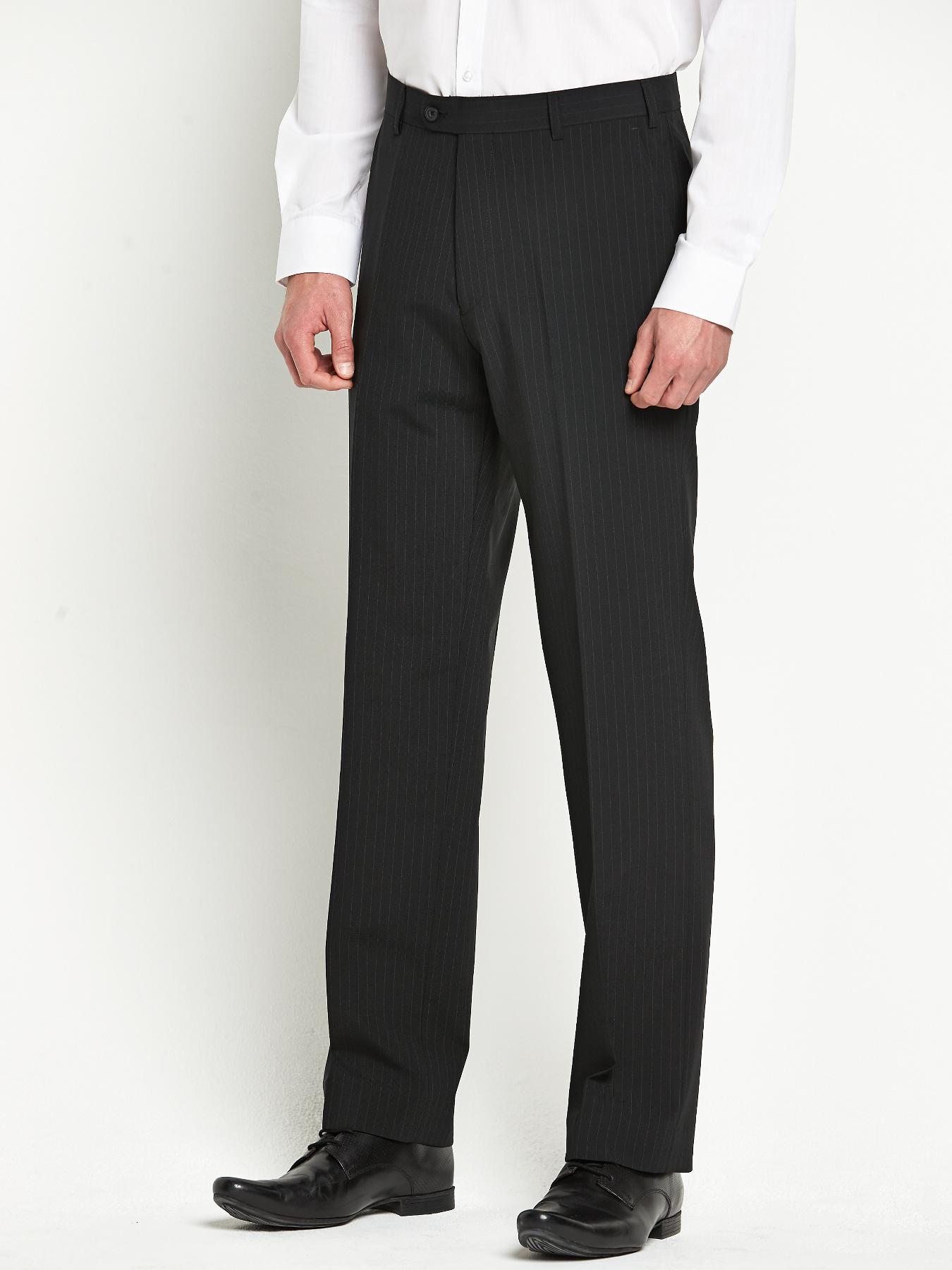 Skopes Mens Ohio Suit Trousers - Black Stripe - Black, Black Skopes Mens Ohio Suit Trousers - Black Stripe - Black, Black