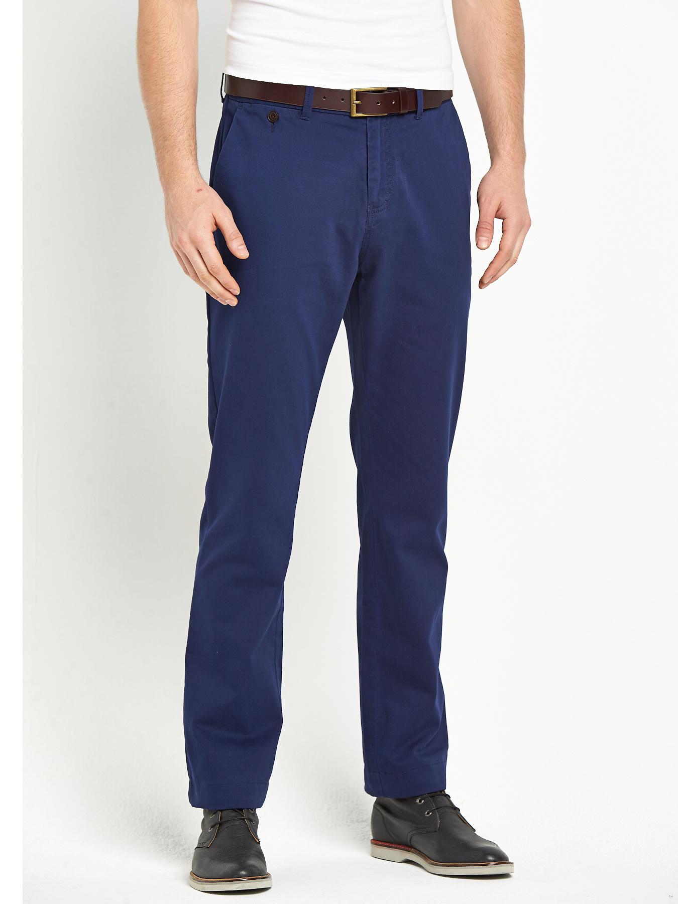 Goodsouls Mens Premium Occasionwear Chinos - Navy, Navy Goodsouls Mens Premium Occasionwear Chinos - Navy, Navy