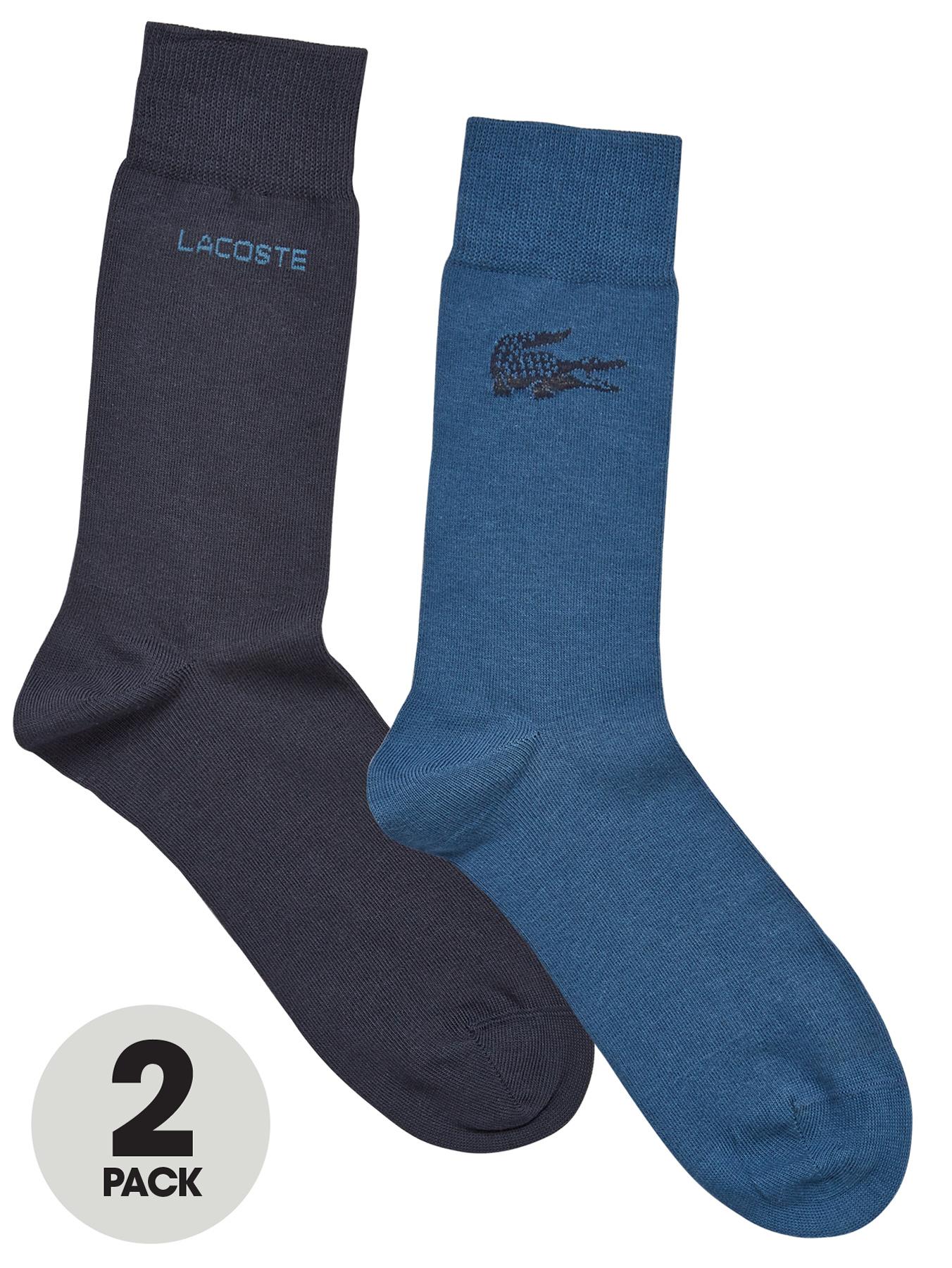 Lacoste Mens Socks (2 Pack) - Navy, Navy Lacoste Mens Socks (2 Pack) - Navy, Navy