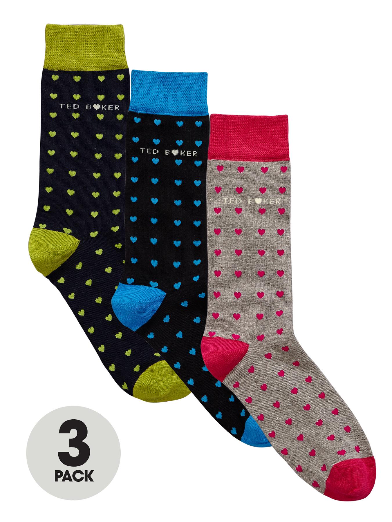 Ted Baker Mens Hearts Socks (3 Pack) Ted Baker Mens Hearts Socks (3 Pack)