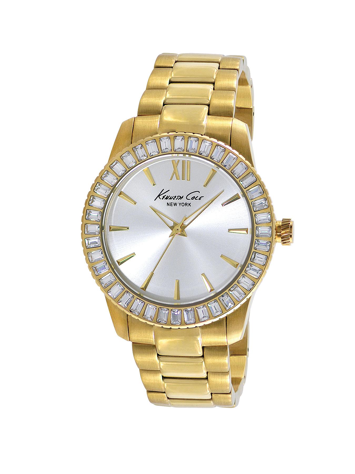 Kenneth Cole Crystal Set Gold Tone Bracelet Ladies Watch Kenneth Cole Crystal Set Gold Tone Bracelet Ladies Watch