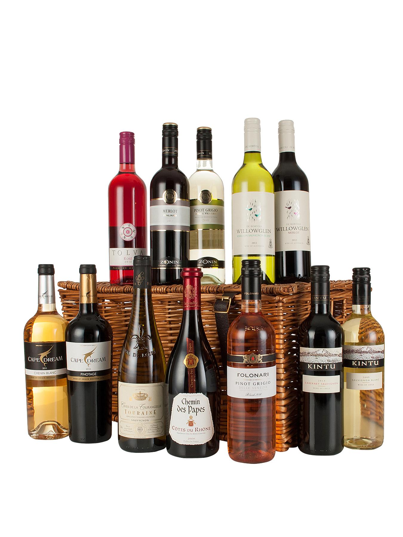 Virginia Hayward Twelve Wines in Wicker Basket Virginia Hayward Twelve Wines in Wicker Basket
