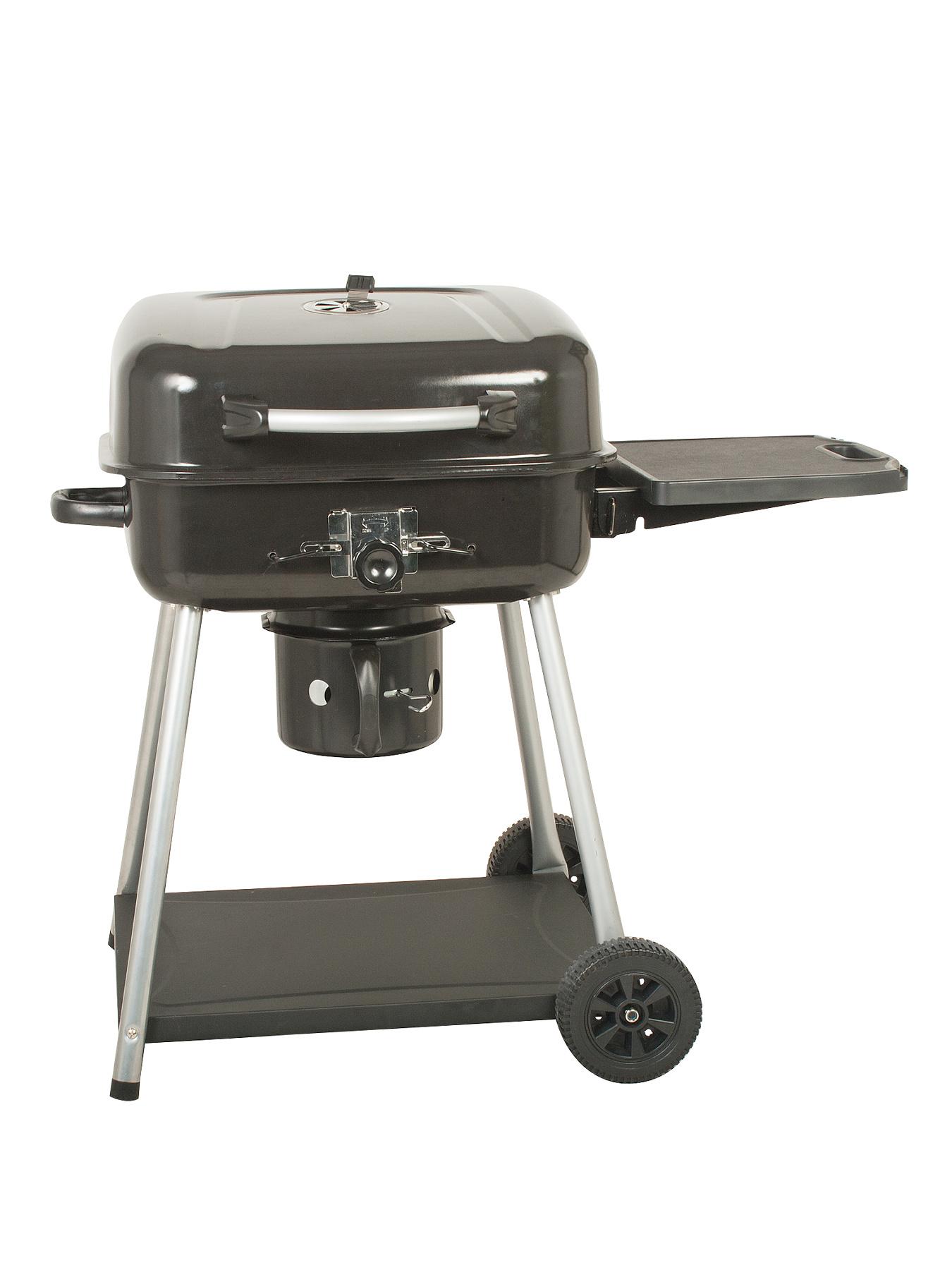 Deluxe Charcoal BBQ with Side Table Deluxe Charcoal BBQ with Side Table