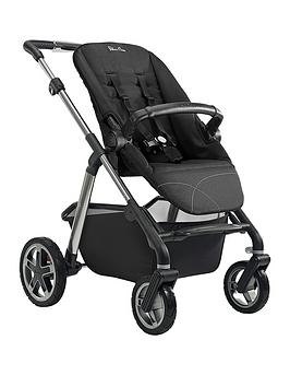 Silver Cross Pioneer Pushchair Chassis, Seat Unit And Carrycot - Graphite