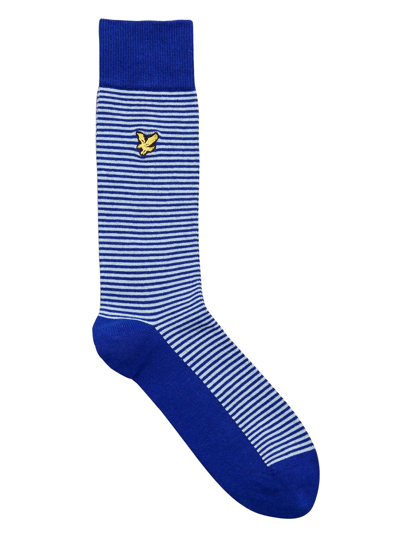 Lyle & Scott Mens Stripe Socks - Blue, Blue Lyle & Scott Mens Stripe Socks - Blue, Blue
