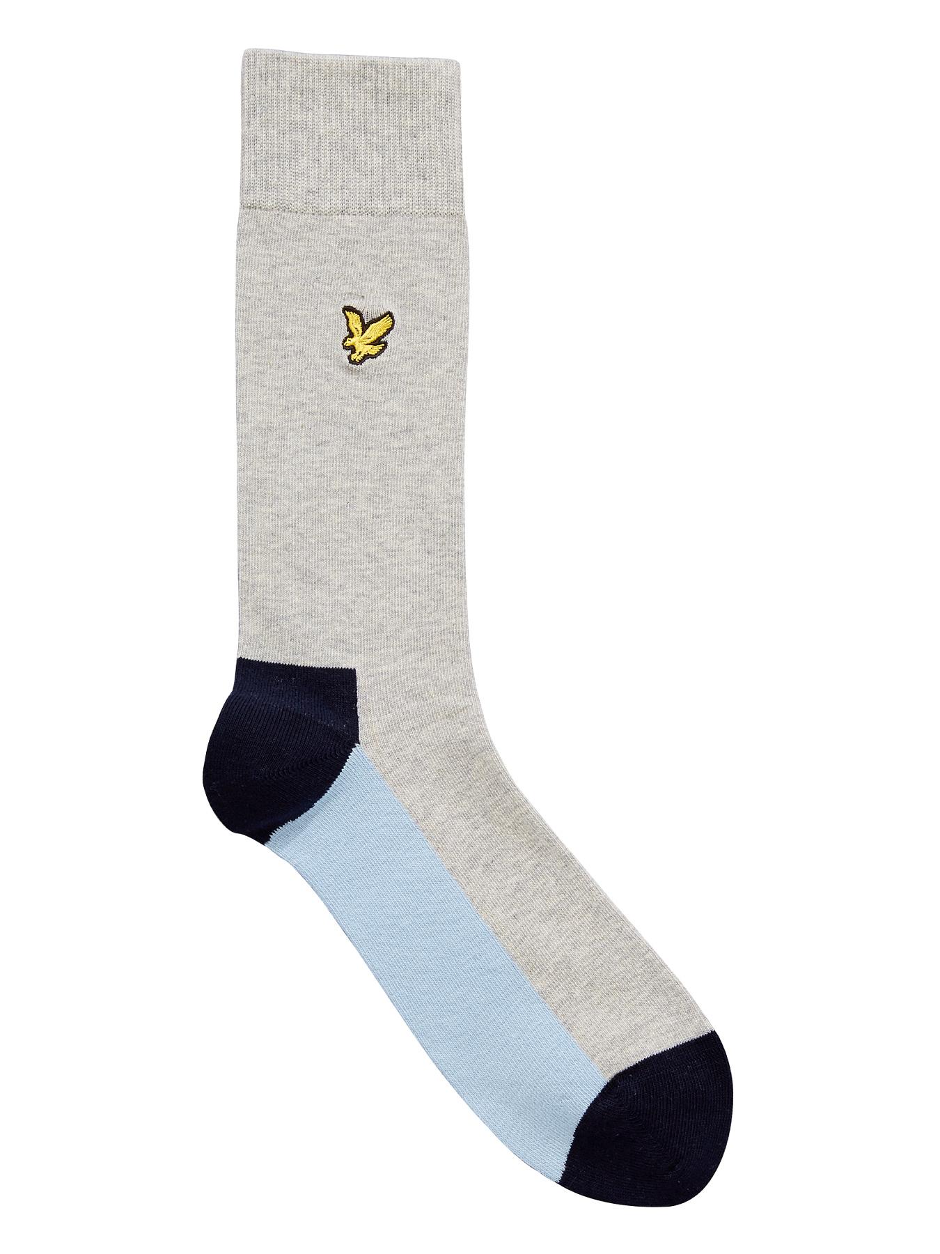 Lyle & Scott Mens Colour Block Socks - Grey, Grey Lyle & Scott Mens Colour Block Socks - Grey, Grey