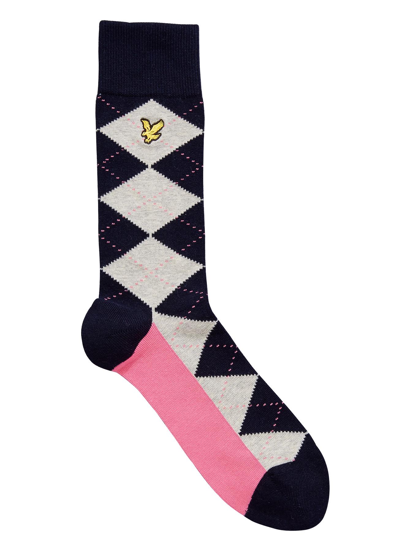Lyle & Scott Mens Argyle Socks - Navy, Navy Lyle & Scott Mens Argyle Socks - Navy, Navy