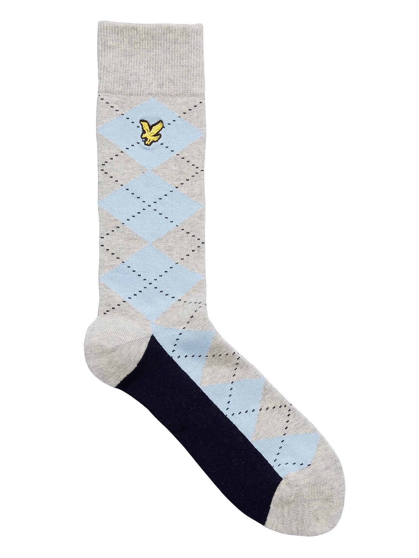 Lyle & Scott Mens Argyle Socks - Grey, Grey Lyle & Scott Mens Argyle Socks - Grey, Grey