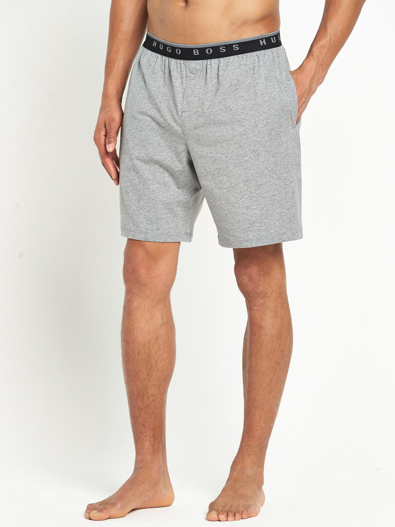 Hugo Boss Mens Jersey Shorts - Grey, Grey Hugo Boss Mens Jersey Shorts - Grey, Grey