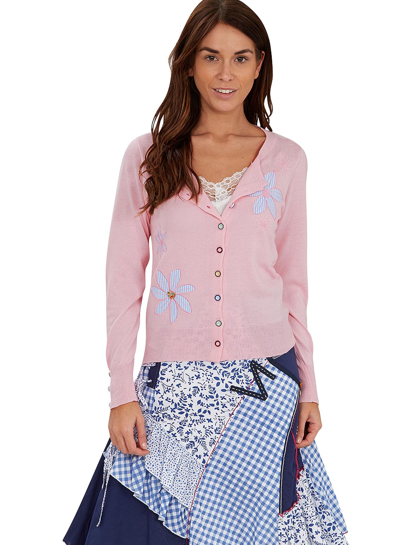 Joe Browns Vintage Applique Cardigan - Pink, Pink Joe Browns Vintage Applique Cardigan - Pink, Pink