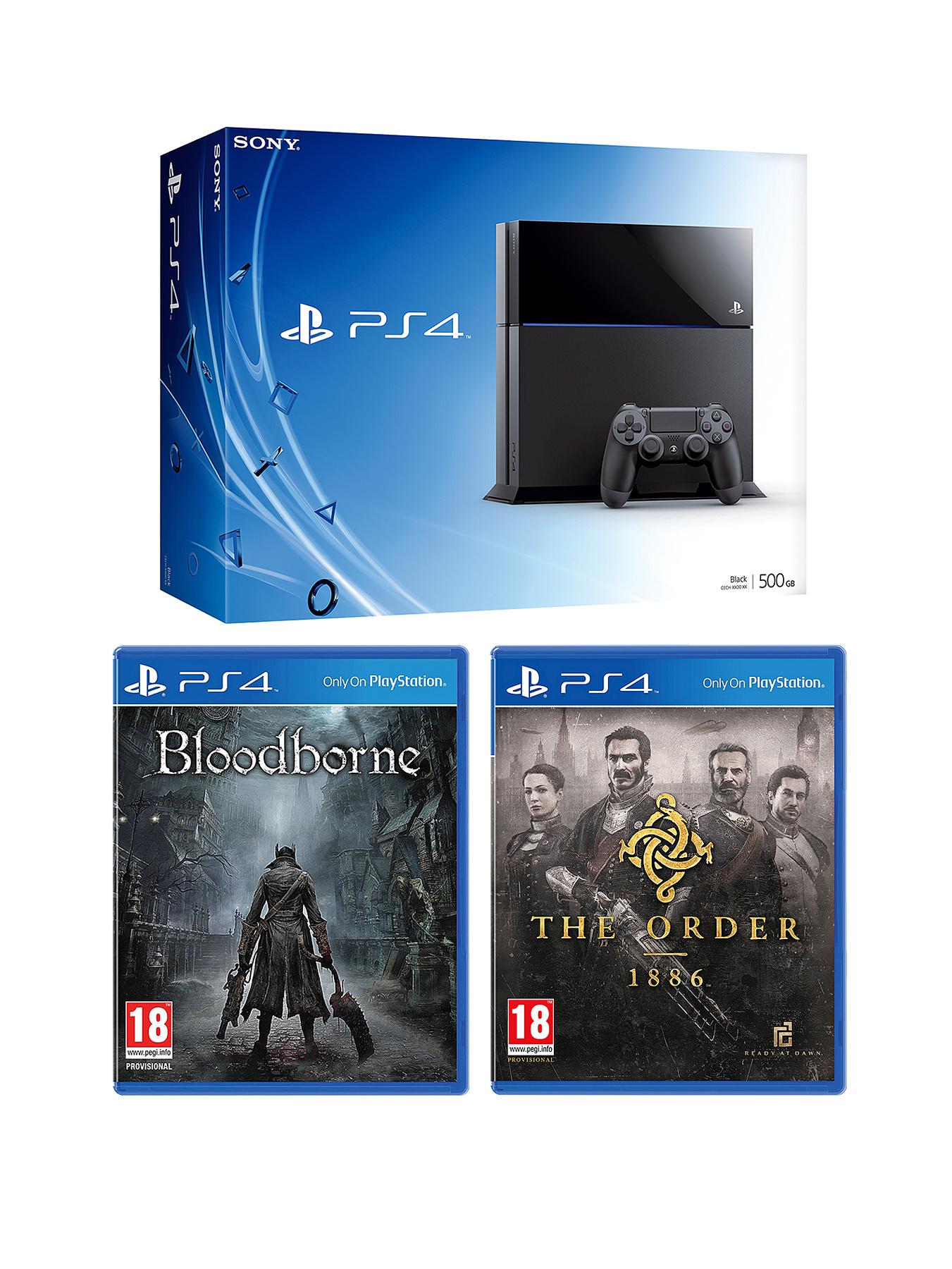 Playstation 4 Console with The Order: 1886, Bloodborne and Optional 12 Months Playstation Plus or DualShock 4 Controller Playstation 4 Console with The Order: 1886, Bloodborne and Optional 12 Months Playstation Plus or DualShock 4 Controller