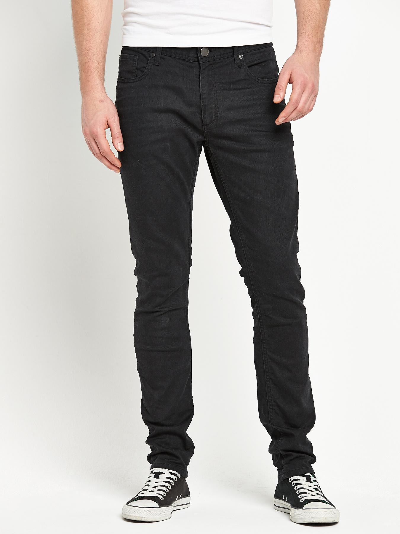 Jack & Jones Mens Tim Slim Fit Jeans - Black, Black Jack & Jones Mens Tim Slim Fit Jeans - Black, Black