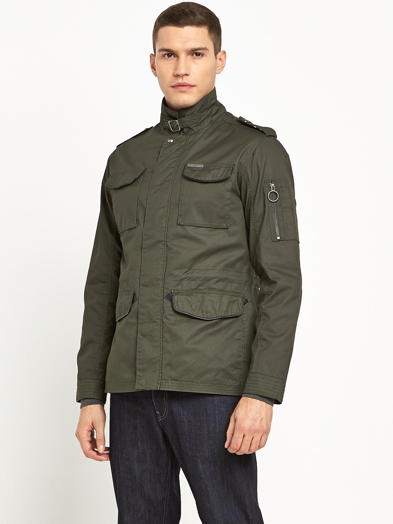 Ringspun Mens Chuck Biker Jacket - Khaki, Khaki Ringspun Mens Chuck Biker Jacket - Khaki, Khaki