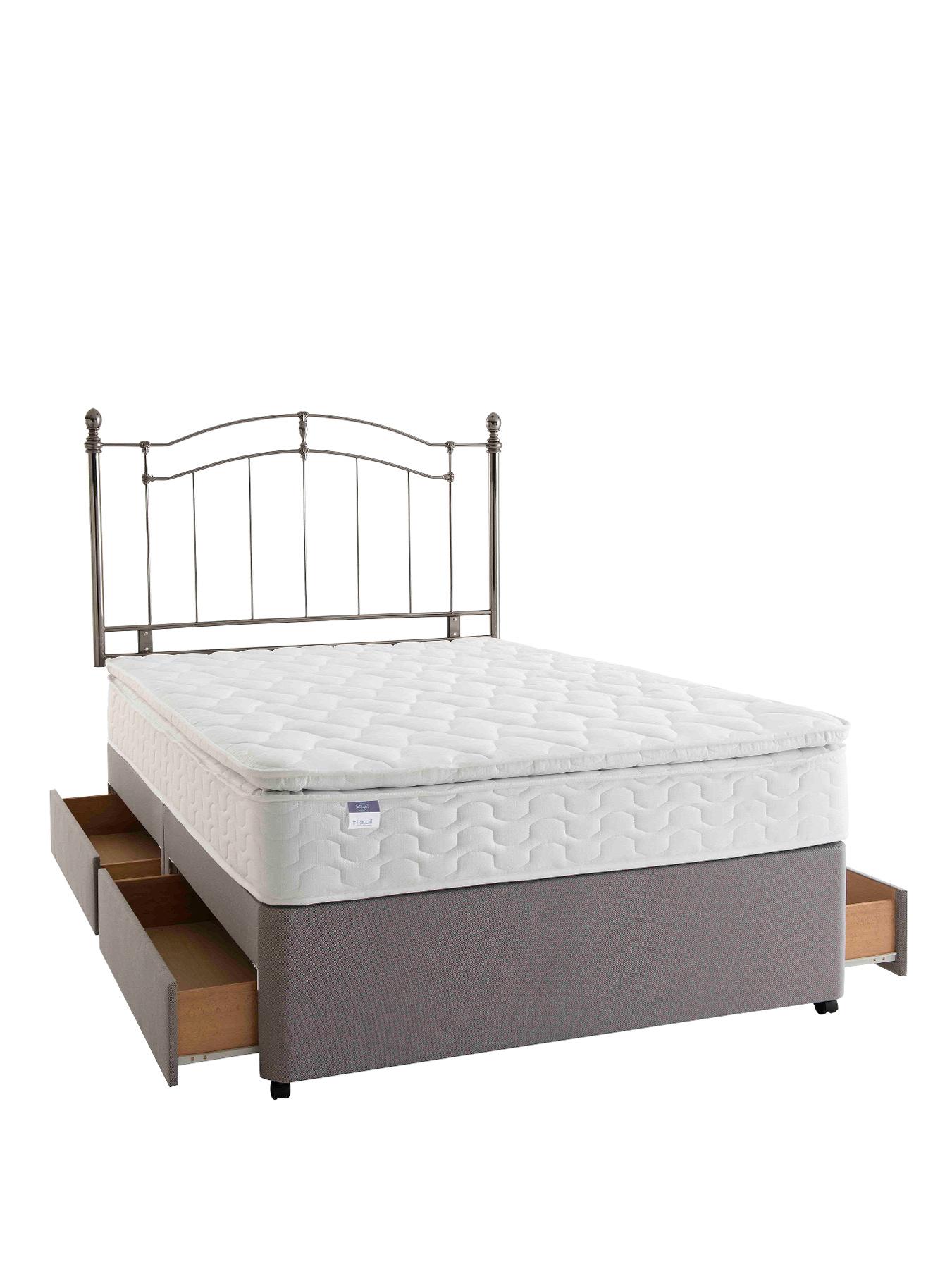 Silentnight Miracoil 3 Ultimate Pillow Top Divan - Grey, Grey,White Silentnight Miracoil 3 Ultimate Pillow Top Divan - Grey, Grey,White