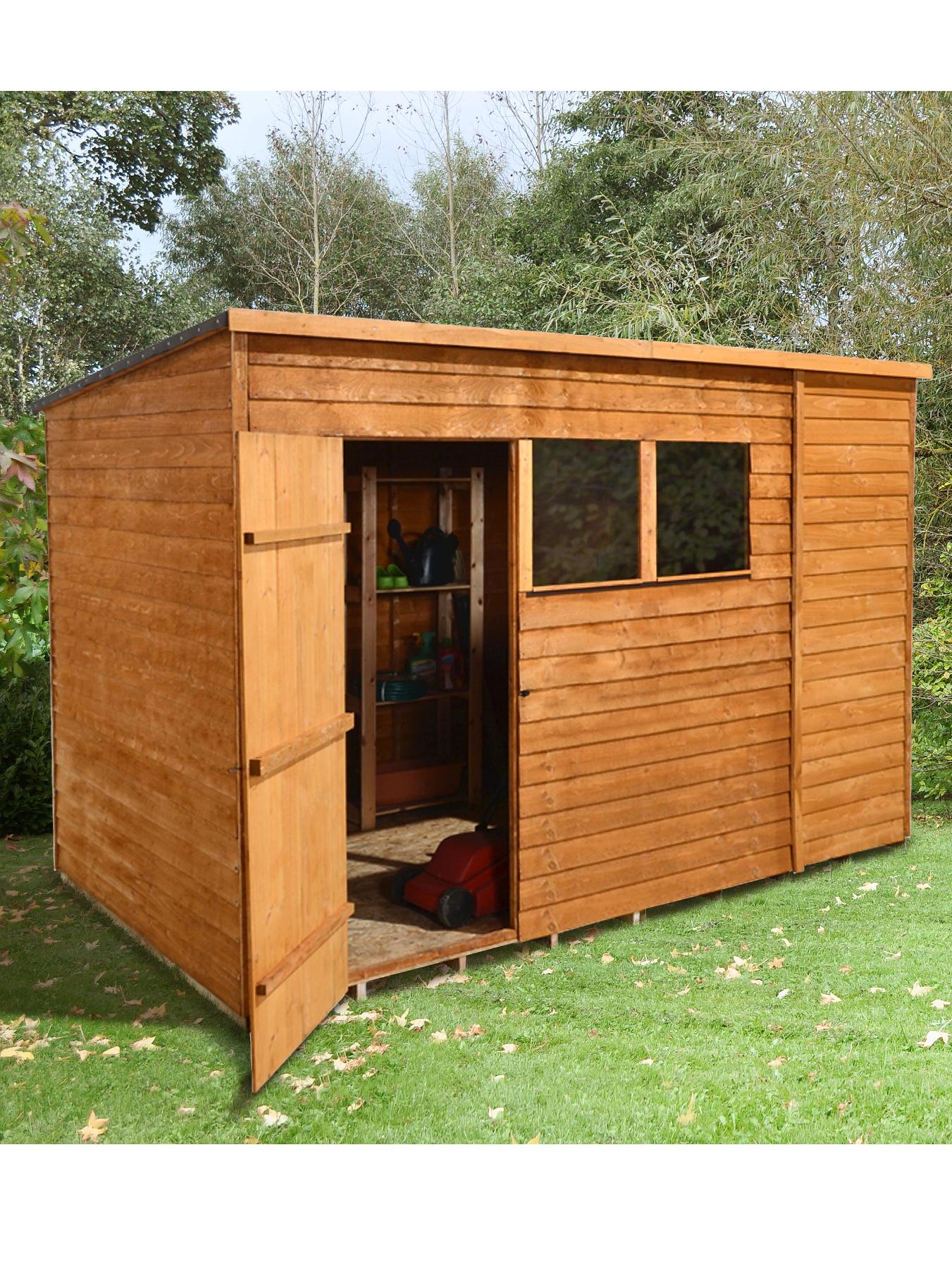 FOREST 10 x 6ft Overlap Pent Shed with Optional Assembly FOREST 10 x 6ft Overlap Pent Shed with Optional Assembly