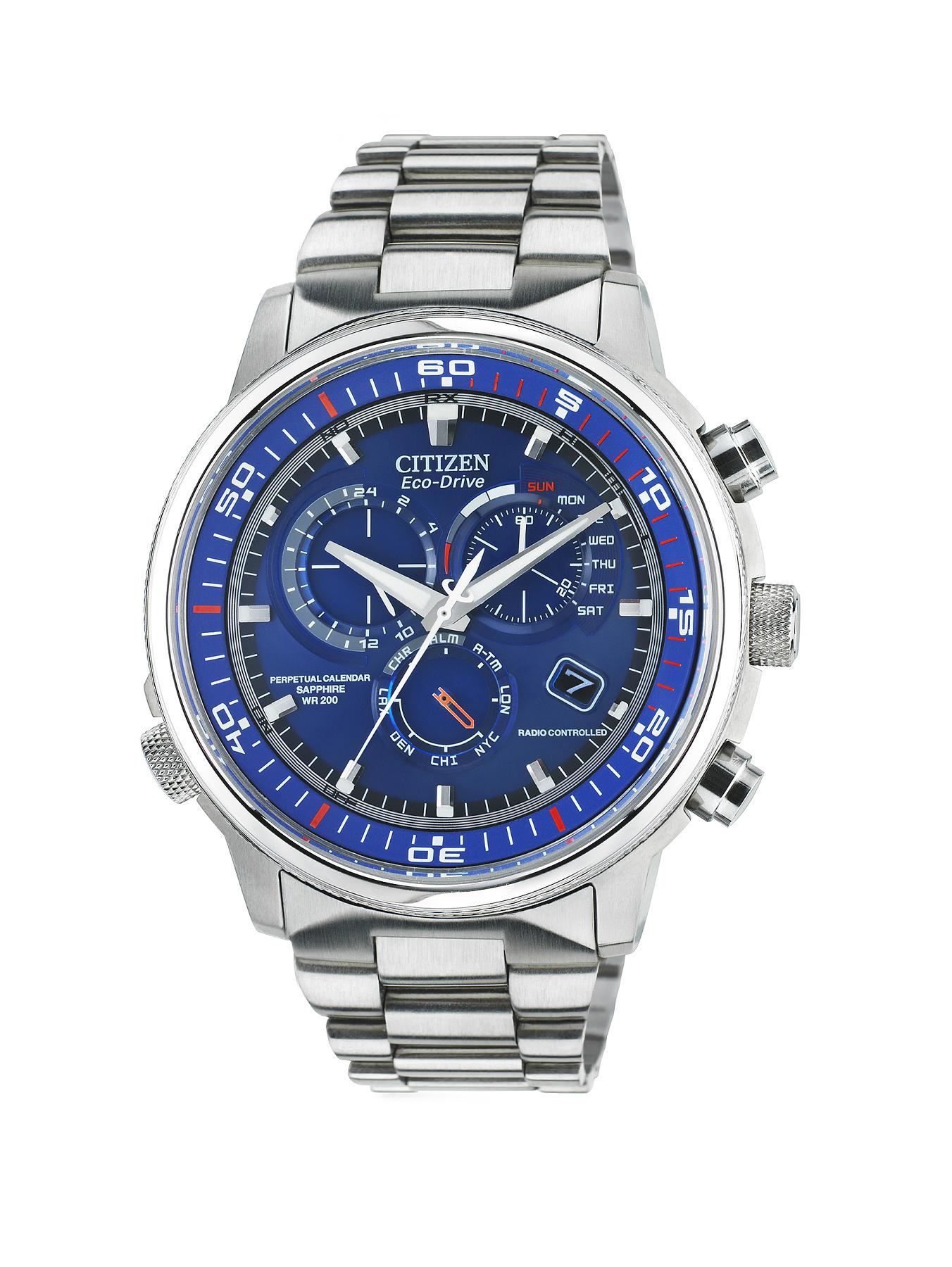 Citizen Eco-Drive Nighthawk A.T Radio-Controlled Bracelet Mens Watch Citizen Eco-Drive Nighthawk A.T Radio-Controlled Bracelet Mens Watch