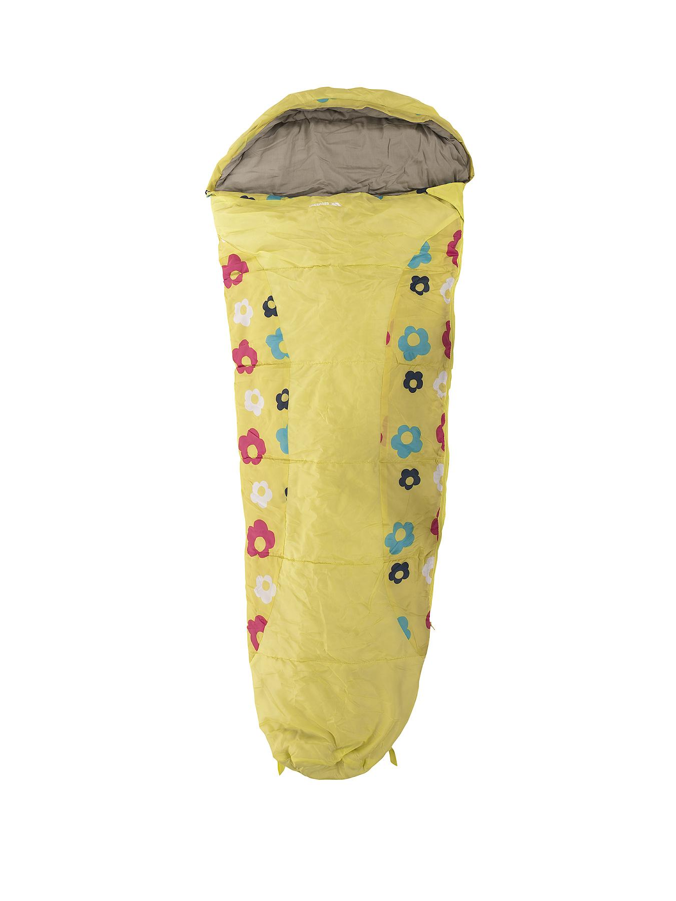 Trespass Bunka Junior Printed Sleeping Bag - Yellow Trespass Bunka Junior Printed Sleeping Bag - Yellow