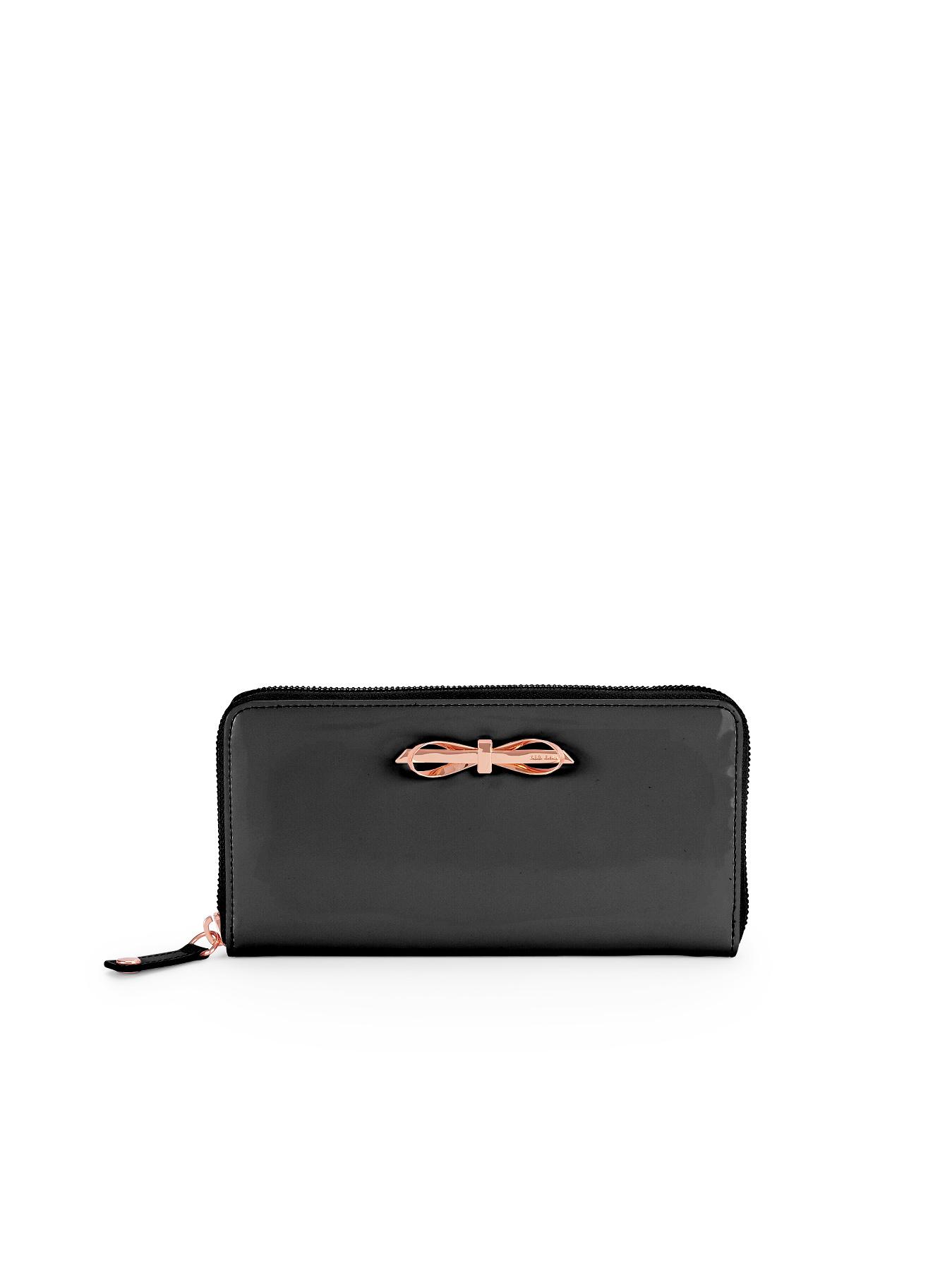 Ted Baker Bow Zip Around Purse - Black, Black Ted Baker Bow Zip Around Purse - Black, Black