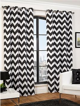 Curtains Ideas chevron print curtains : Hamilton McBride Chevron Eyelet Curtains | very.co.uk