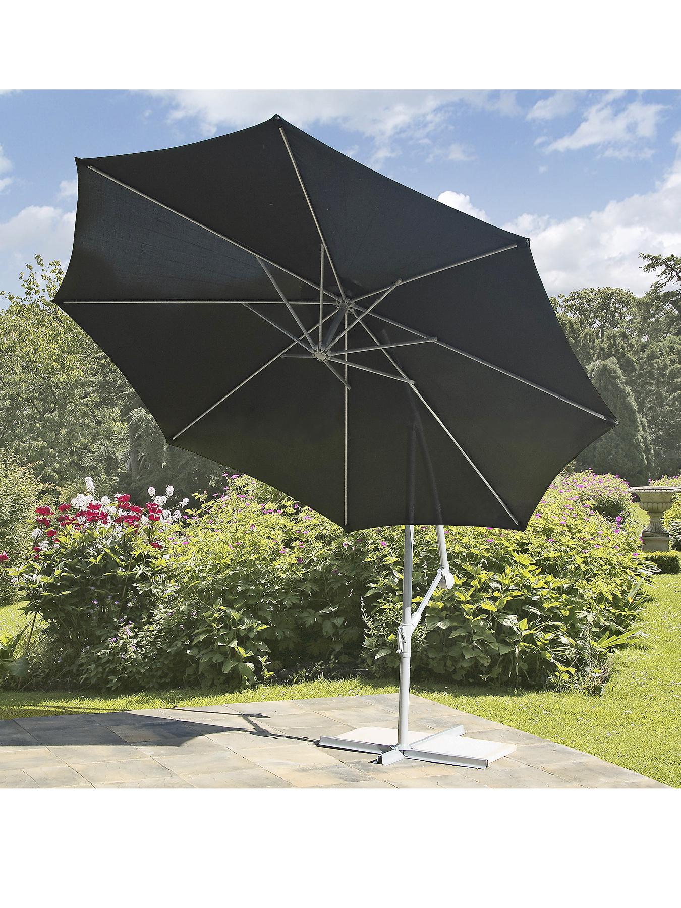 Hanging Parasol 10ft - Black - Black, Black Hanging Parasol 10ft - Black - Black, Black