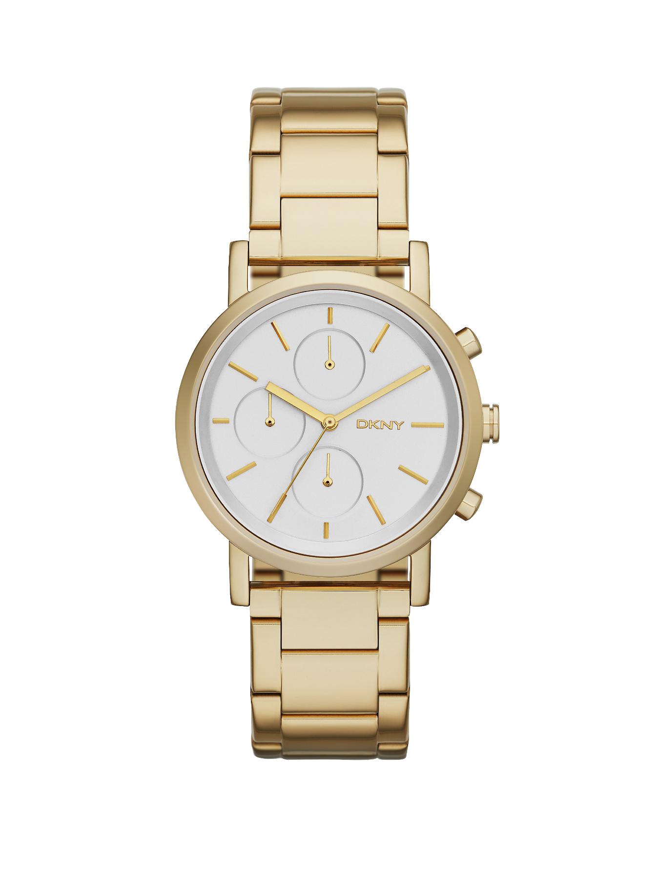 DKNY Soho Chronograph Gold Tone Stainless Steel Bracelet Ladies Watch DKNY Soho Chronograph Gold Tone Stainless Steel Bracelet Ladies Watch