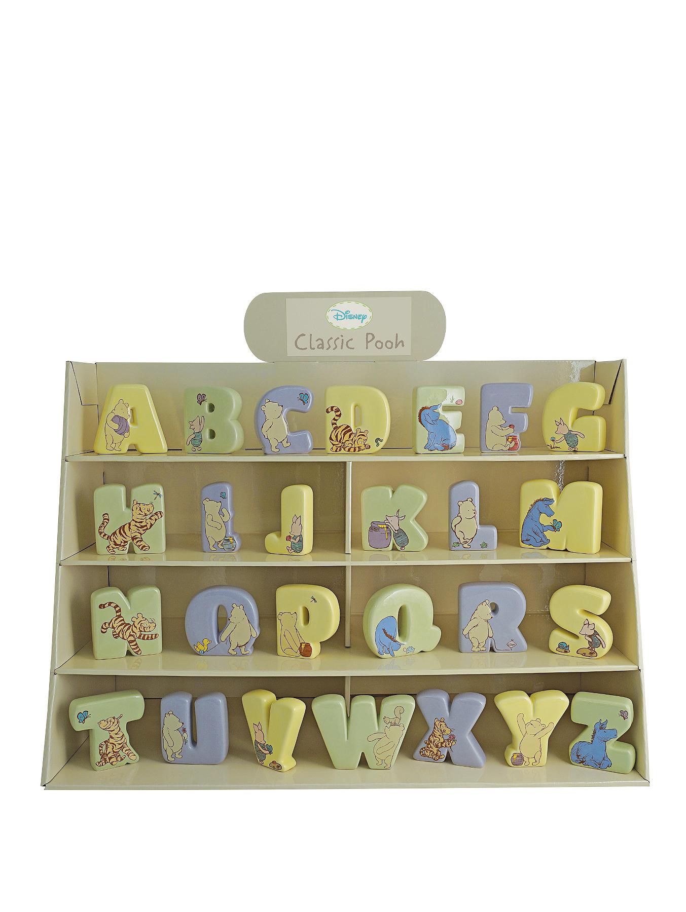 Winnie The Pooh Disney Classic Pooh Ceramic Alphabet Letters - A-Z Options Winnie The Pooh Disney Classic Pooh Ceramic Alphabet Letters - A-Z Options