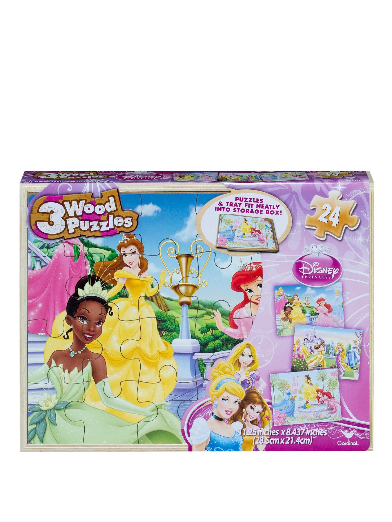 Disney Princess 3 Wooden Puzzles and Tray Disney Princess 3 Wooden Puzzles and Tray
