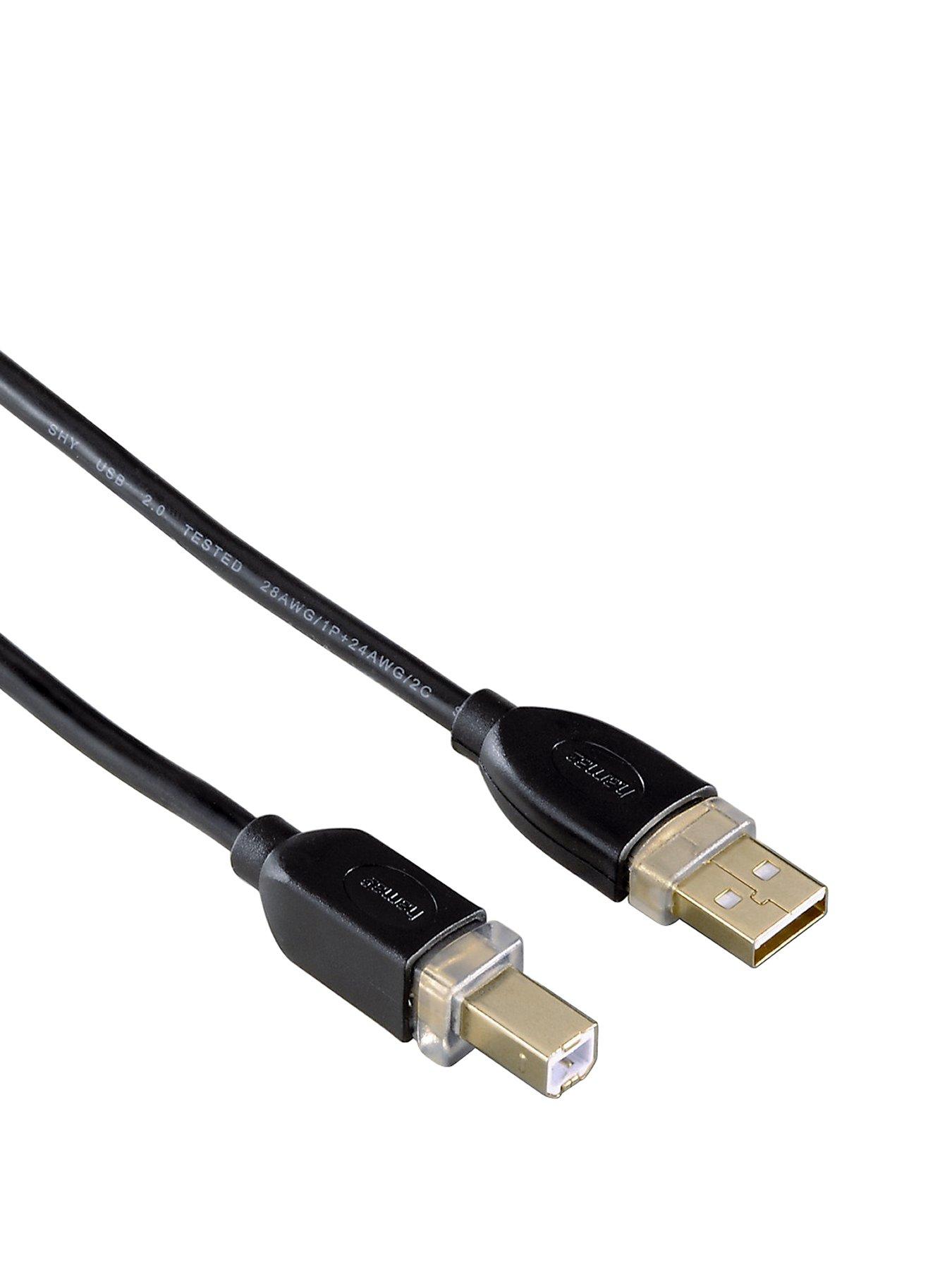 HAMA USB 2.0 Connection Cable, A-Plug, B-Plug - 1.8m HAMA USB 2.0 Connection Cable, A-Plug, B-Plug - 1.8m